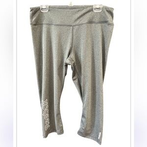 Reebok Grey Work Out Lazy Leggings | Tight Fit | Reebok Wording Side Leg/ Size L